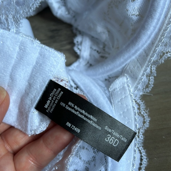 René Rofé white lace bra 36D NWT - Picture 4 of 8